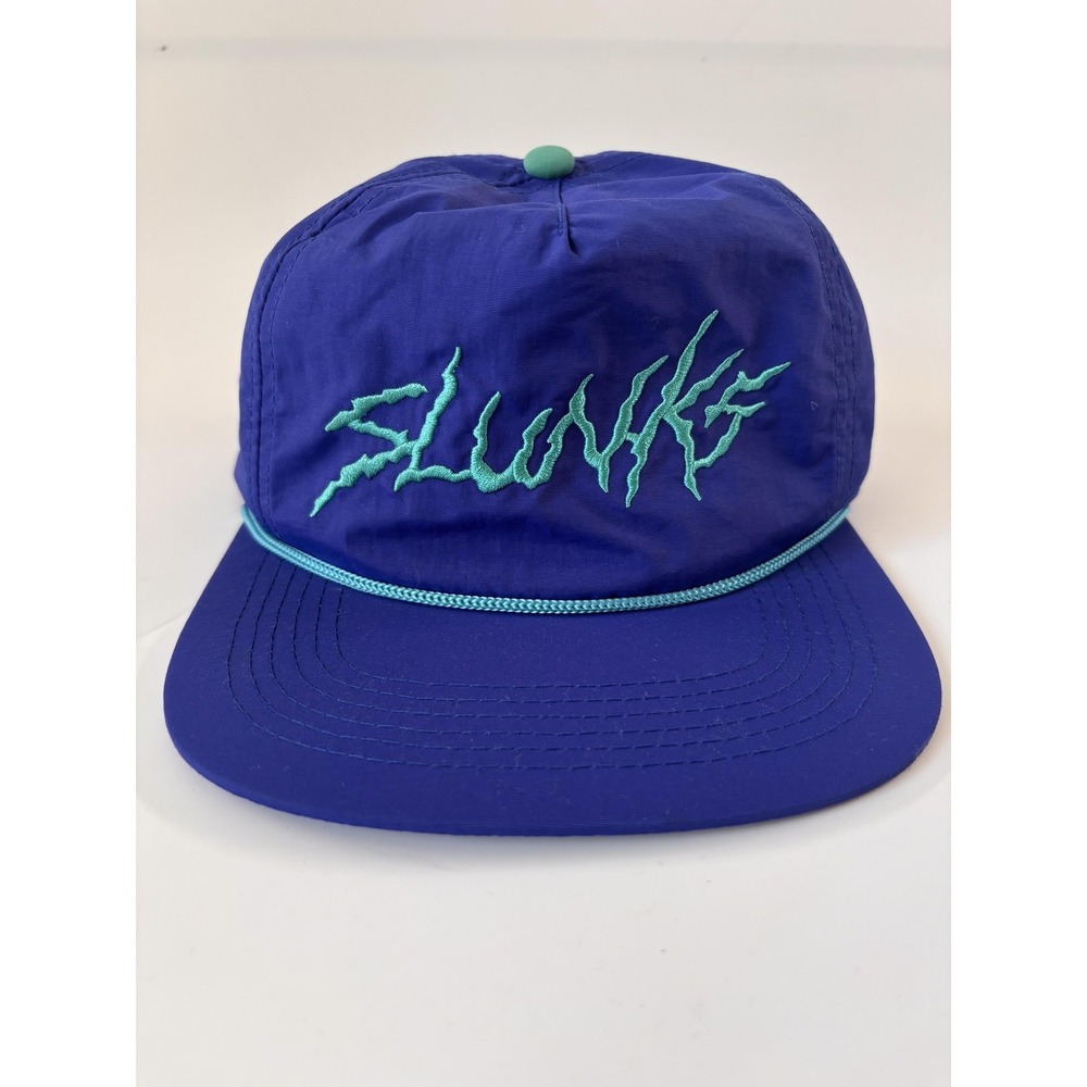 SLUNKs Hat Cap Mens Blue Snapback Adjustable Outdoor Beach Volleyball Athletic